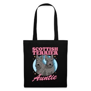 Scottish Terrier tante chien amoureux cadeau - Sac en tissu - noir - Devant