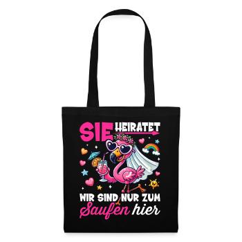 Junggesellenabschied Frauen Shirt JGA Polterabend - Stoffbeutel - Schwarz - Vorne
