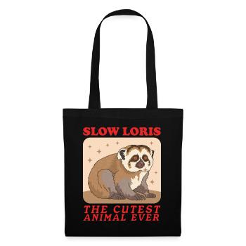 Plumploris Plumplori Slow Lorises Geschenk - Stoffbeutel - Schwarz - Vorne