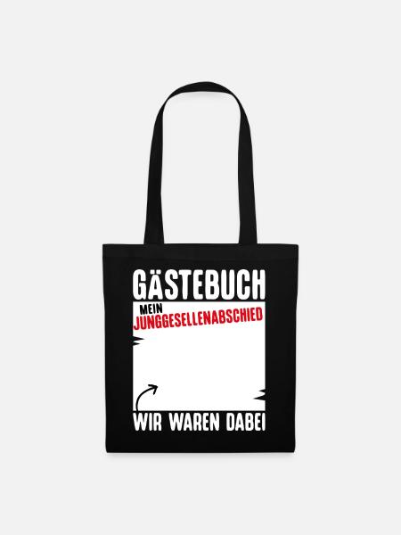 JGA T-Shirt Männer Junggesellenabschied Bräutigam - Stoffbeutel - Schwarz