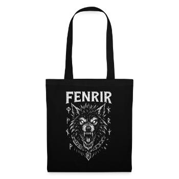 Fenrir – Loup du Crépuscule des Dieux - Sac en tissu - noir - Devant