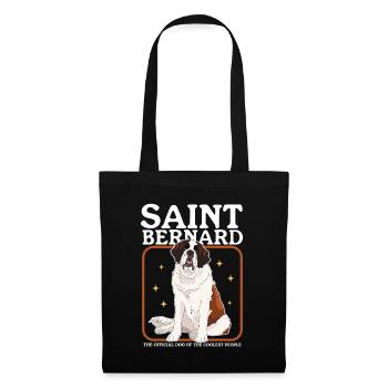 Bernhardiner Hunde St. Bernhardshund Geschenk - Stoffbeutel - Schwarz - Vorne