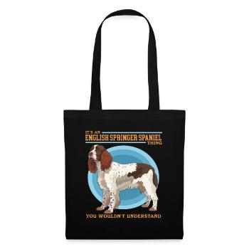 English Springer Spaniel Dog Gift - Tote Bag - black - Front