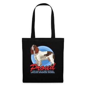 English Springer Spaniel Dad Hundepapa Geschenke - Stoffbeutel - Schwarz - Vorne