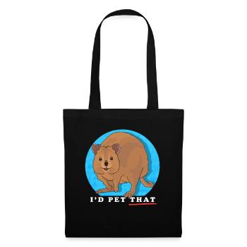 Quokka Kurzschwanzkänguru Quokkas Geschenke - Stoffbeutel - Schwarz - Vorne
