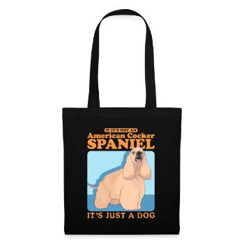 Cocker américain Spaniel chien cadeau - Sac en tissu - noir - Devant