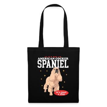 Cocker américain épagneul chien cadeaux - Sac en tissu - noir - Devant