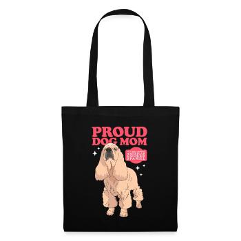 Cocker américain Spaniel Maman Cadeau - Sac en tissu - noir - Devant