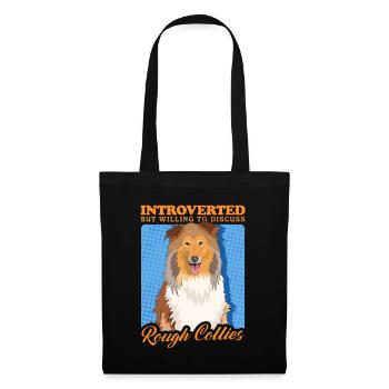 Collie Collie Longhair Dog Rough Collies Cadeau - Sac en tissu - noir - Devant