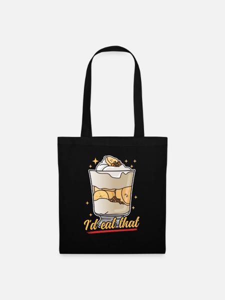 Bananenpudding Bananen-Pudding Geschenk - Stoffbeutel - Schwarz
