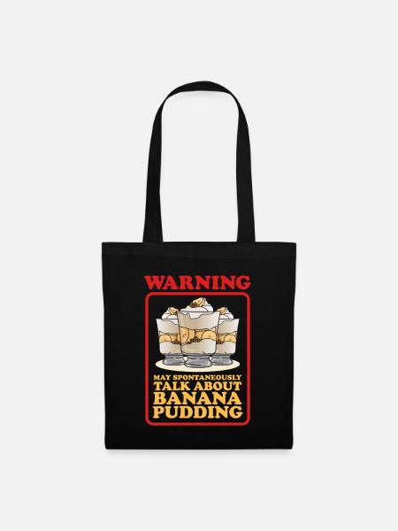 Bananenpudding Bananen Pudding Geschenke - Stoffbeutel - Schwarz