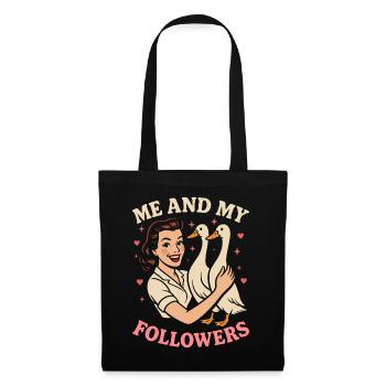 Propriétaire de Running Duck Moi Et Mes Followers Duck - Sac en tissu - noir - Devant