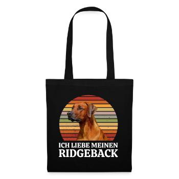 Rhodesian Ridgeback - Stoffbeutel - Schwarz - Vorne