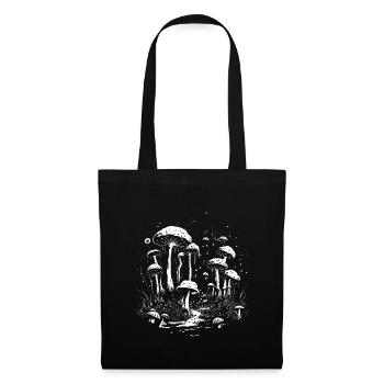 Cool Mushroom Fungi Artwork as Sketch - Tote Bag - black - Front