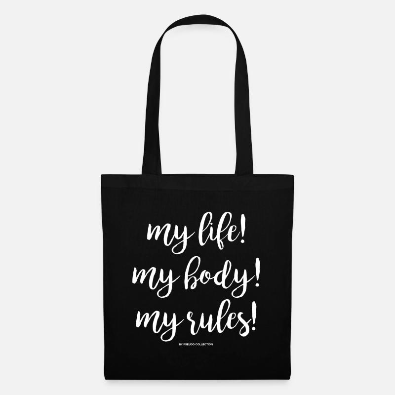 ma vie, mon corps, mes règles - Sac en tissu - noir