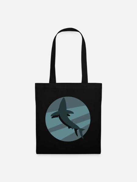 Shark - Stoffbeutel - Schwarz