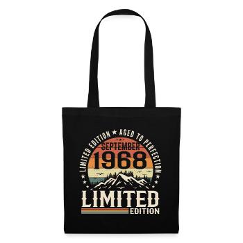 September 1968, September 1968 Birthday Gift - Tote Bag - black - Front