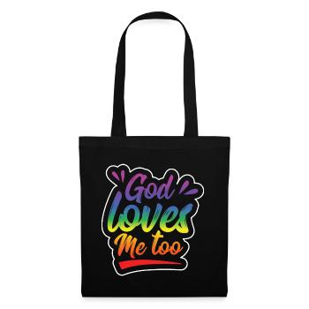Gay Pride Schwul Lesbisch LGBT LGBTQ Geschenk - Stoffbeutel - Schwarz - Vorne