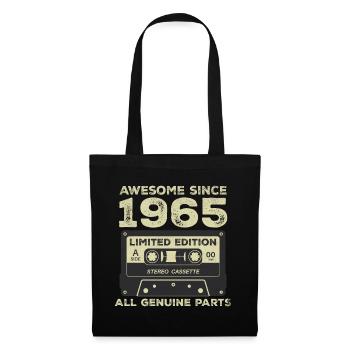 1965 Anniversaire Né En 1965 Vintage Rétro - Sac en tissu - noir - Devant