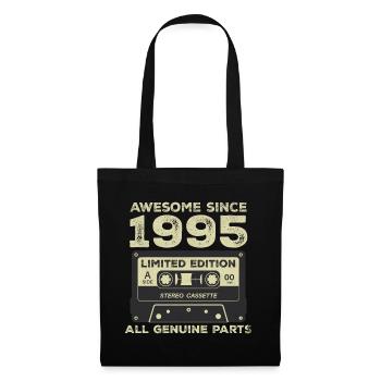 1995 Geburtstag geboren im Jahr 1995 Vintage Retro - Stoffbeutel - Schwarz - Vorne