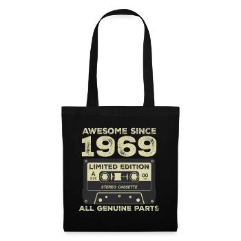1969 Geburtstag geboren im Jahr 1969 Vintage Retro - Stoffbeutel - Schwarz - Vorne