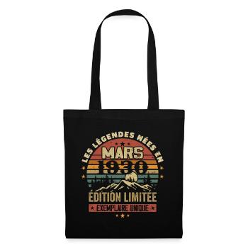 Vintage 1930's March Retro 1930's Anniversary Gift - Tote Bag - black - Front