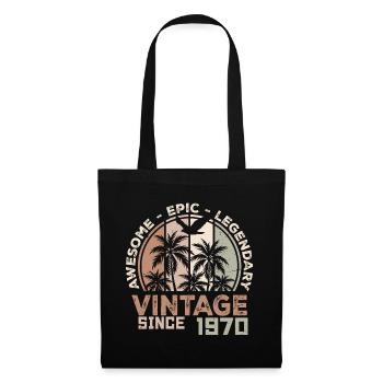 Born 1970's Birthday Gift 1970's Vintage 1970's - Tote Bag - black - Front