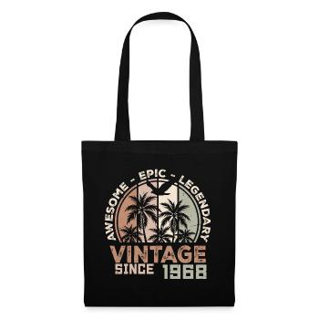 Geboren 1968 Geburtstagsgeschenk 1968 Vintage 1968 - Stoffbeutel - Schwarz - Vorne