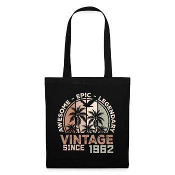Geboren 1962 Geburtstagsgeschenk 1962 Vintage 1962 - Stoffbeutel - Schwarz - Vorne