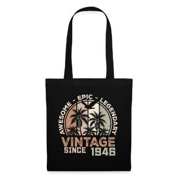 Né en 1946 Cadeau d’anniversaire 1946 Millésime 1946 - Sac en tissu - noir - Devant