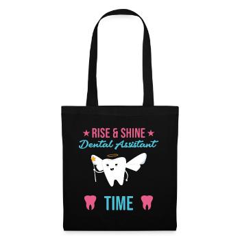 Hygienist Rise & Shine Dental Assistant - Stoffbeutel - Schwarz - Vorne