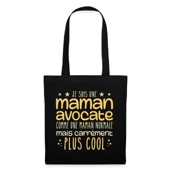 maman avocate - maman normale cadeau humour mère - Sac en tissu - noir - Devant
