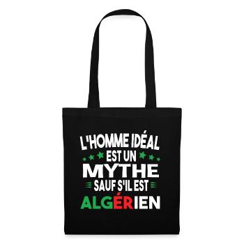 Algérien homme fier. Algérie. Cadeau t-shirt pays - Sac en tissu - noir - Devant