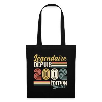 Légendaire Depuis 2002 - Sac en tissu - noir - Devant
