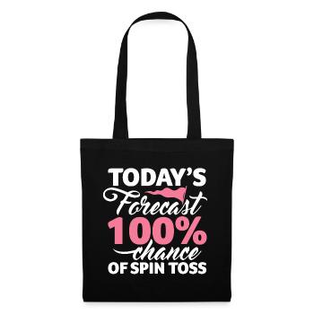 today's forecast 100 chance of spin toss Design - Tote Bag - black - Front