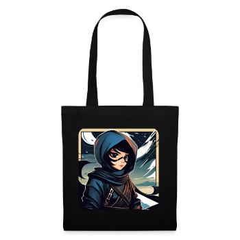 Mysterious little anime ninja girl - Tote Bag - black - Front