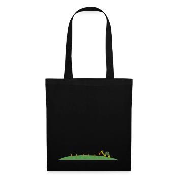 Conception de tortue - Sac en tissu - noir - Devant