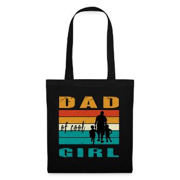 Vintage Mädchen Papa Vater von Mädchen Vatertag - Sac en tissu - noir - Devant