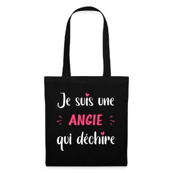 Je suis une ANGIE qui déchire - Sac en tissu - noir - Devant