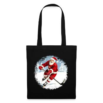 hockey player Santa Claus - Tote Bag - black - Front