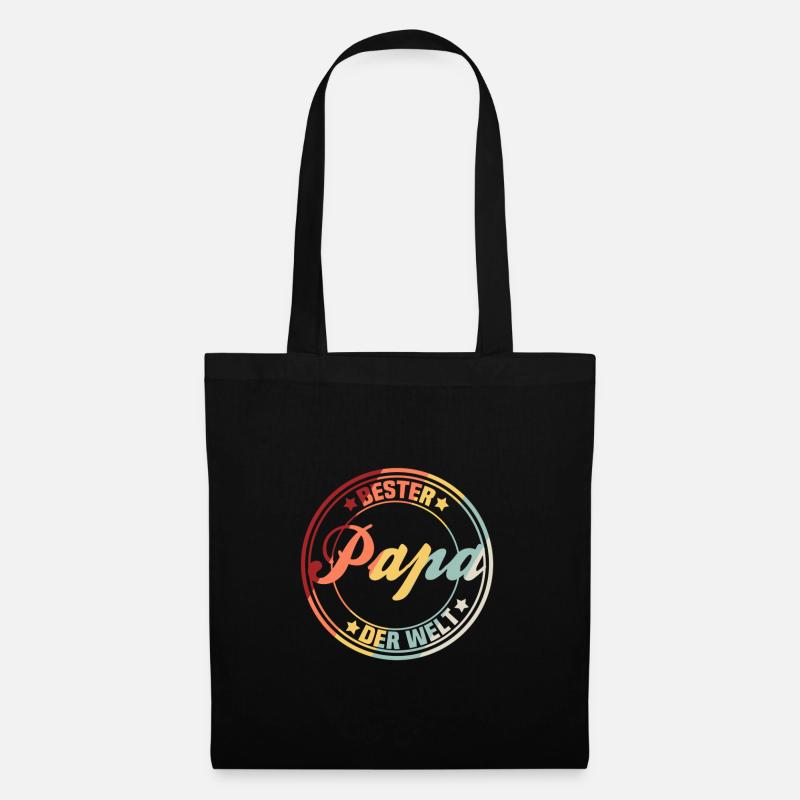 Bester Papa der Welt Logo Design - Stoffbeutel - Schwarz