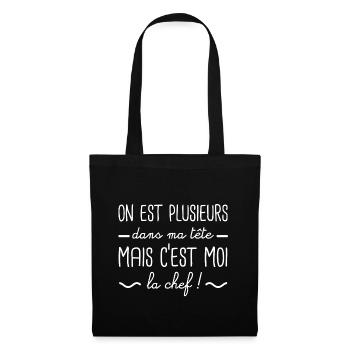 On est plusieurs dans ma tête - Sac en tissu - noir - Devant