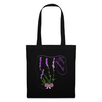 Lavendel - Stoffbeutel - Schwarz - Vorne