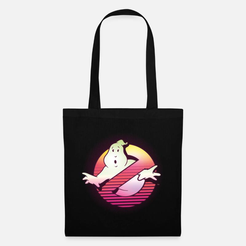Ghostbusters Retro Neon Logo - Stoffbeutel - Schwarz
