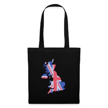 Britische flagge | Britische fahne - Stoffbeutel - Schwarz - Vorne