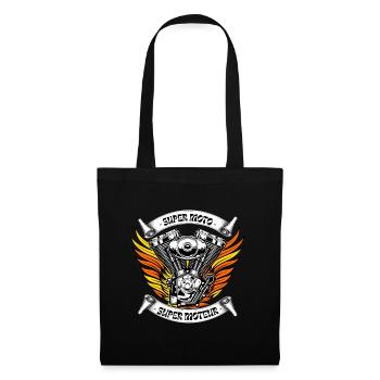SUPER MOTEUR - Sac en tissu - noir - Devant