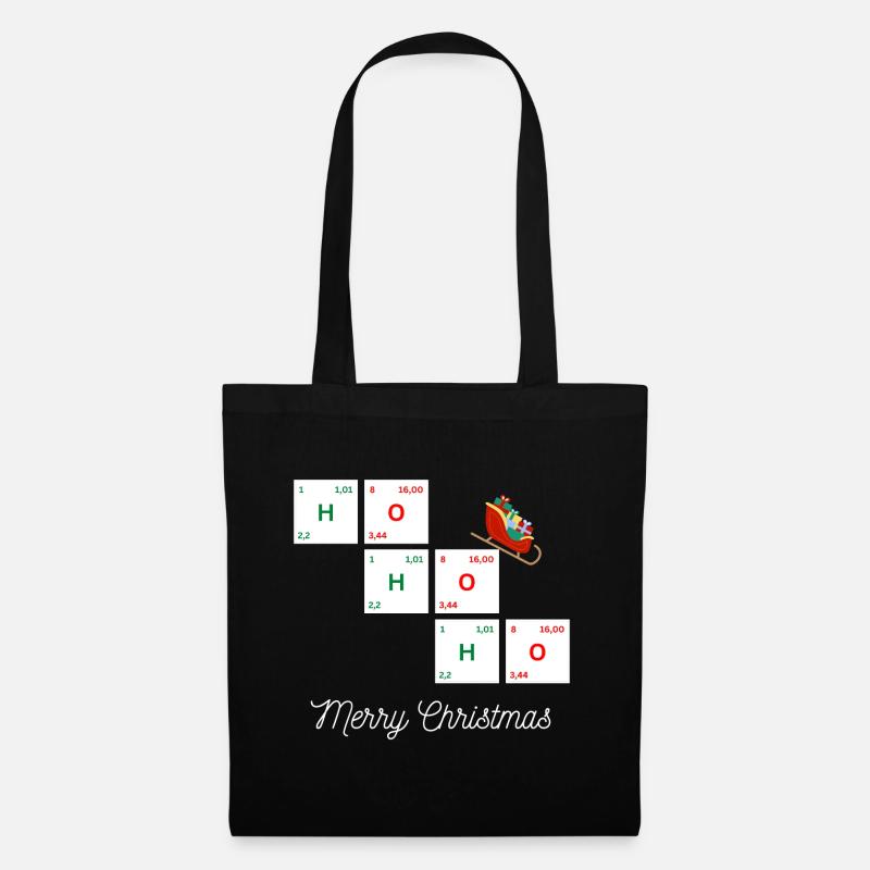 Joyeux Noël chimique (lettres blanches) - Sac en tissu - noir
