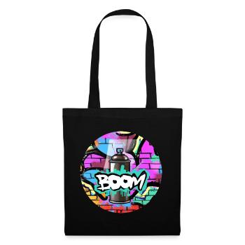 Bombe aérosol Grafitti Boom - Sac en tissu - noir - Devant