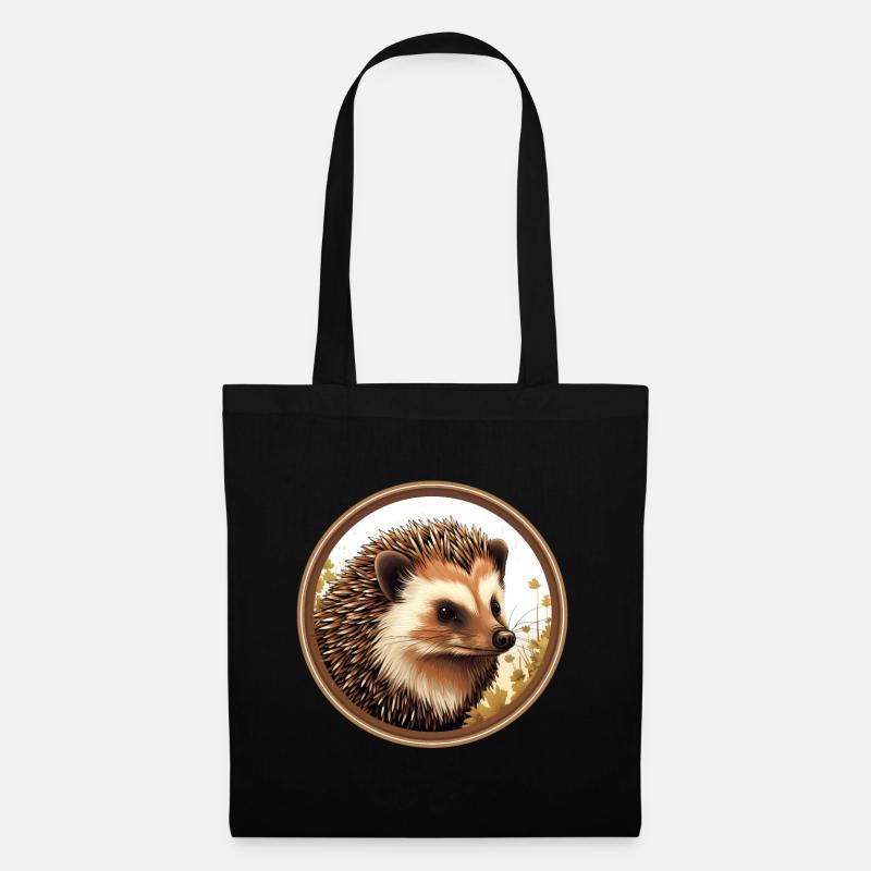 Hérisson - Sac en tissu - noir