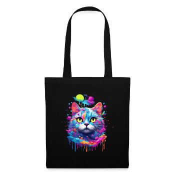 Chat Pop Art - Sac en tissu - noir - Devant